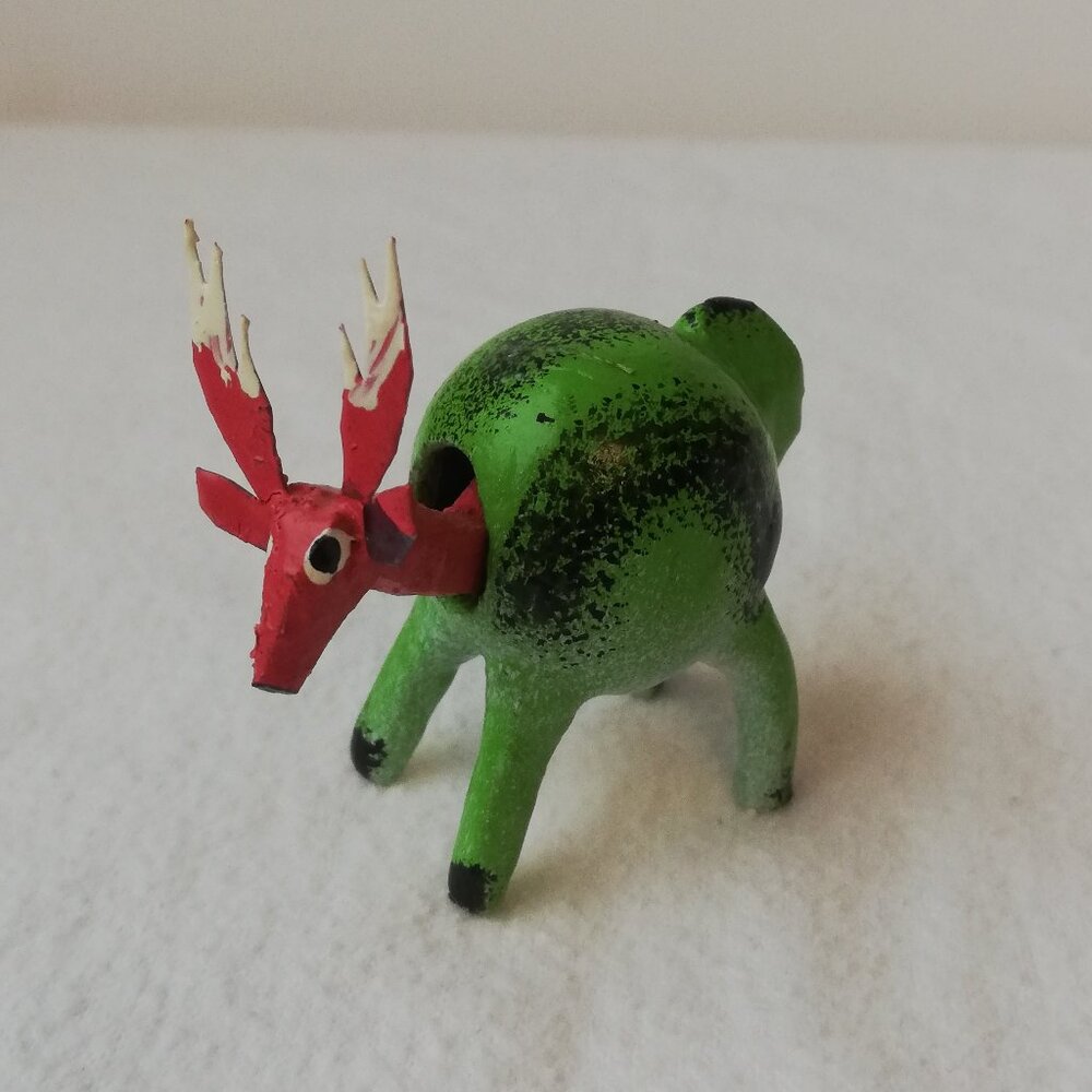 Handpainted Mexican Deer Wobble Bobble Head